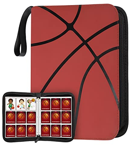 900 Pockets Basketball Card Binder Sleeves for Trading Cards, Carrying Case with Basketball Card Sleeves Album Holder Protectors for Football Baseball Sports Cards