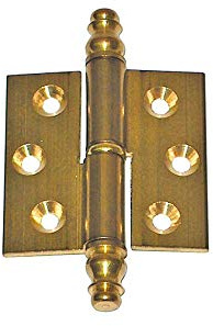 Masidef : Member of the Würth Group R00688 2 charnières pour meubles en laiton poli avec tête, 40 x 40 mm