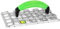 HaWe Gitter-Rabot 2814.1 - Putzhobel, Porenbeton, mit 2-Komponenten-Griff, Rostfrei, 580 Gramm - 280 x 140 mm