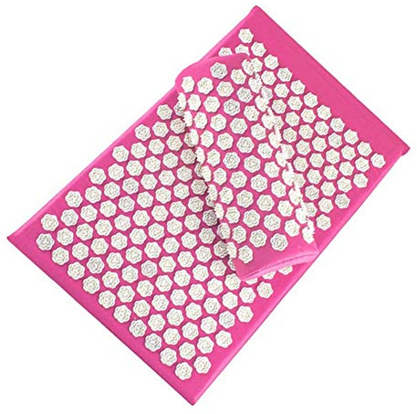 POOPFIY Lotus Akupressur Massage-Matte Kissen Stress Relief Stress-Körpermassage fördert die Durchblutung Akupunktur Pad - mit Tragetasche,Rosa