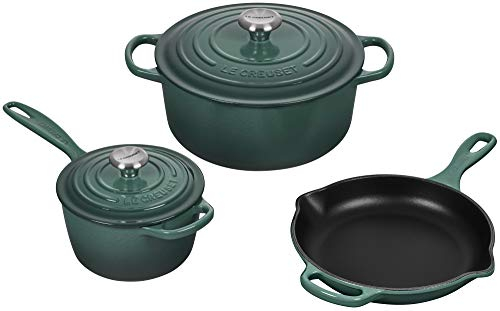 Le Creuset Batterie de cuisine Signature en fonte émaillée, 5 pièces, Artichaut