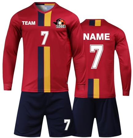 Benutzerdefiniert Fussball Trikot Kinder Set und Erwachsene Set Personifizieren Name Nummer Mannschaft Fussball Trikots Herren und Frauen