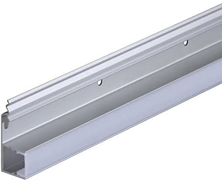 PROVISTON | LED Clip für Sockelleisten | Indirekte Beleuchtung | 16.5 x 42.4 x 2400 mm | Kunststoff | Grau | Lichtleiste | 2.4 Meter
