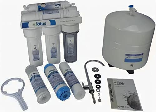 5 Stufige Umkehrosmose Osmose Osmoseanlage 75GPD Wasserfilter 3,2G Ecoplus