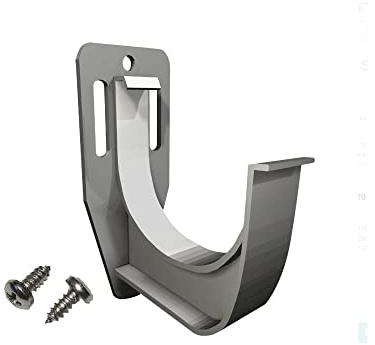 Renoplast® Satz Dachrinnenhalter MG75 4Stk für Traufprofil K40 K60 W30R Grau | Schrauben W13 8 Stk | Fertigstellung von Terrassen und Balkonen | Angepasst an PVC-Rinnen Marley, Gamrat, Bryza 75mm