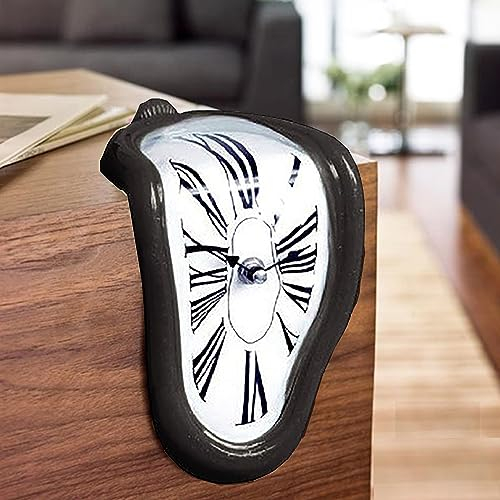 SUQ Salvador Dali, orologio da tavolo e da parete, super realistico, fusione con numeri romani, sciolto, creativo per mensola – regalo per decorazione domestica, ufficio