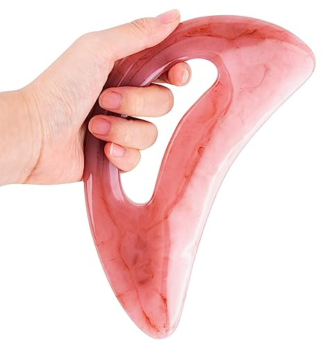Großes Gua Sha Massagegerät mit Griff ‎CTDMJ Gua Sha Stein Ganzkörper Guasha Cellulite Massage Lymphdrainage Massagegerät Entfernung von Müdigkeit für Beine, Rücken, Gesicht, Hals, Muskeln