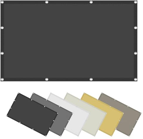 Vela Ombreggiante 2.9 x 4.5 m Impermeabile, Rettangolare Tenda da Sole per Esterno con Occhielli 185gGSM Oxford per Esterno, Giardino e Terrazza, Grigio Scuro