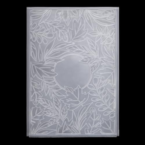 3D Prägefolder, 16,3x11,5cm Verzierte Girlandenblätter Geprägte Vorlage Strukturierte Prägeschablonen Prägeplatten für Die Herstellung von Scrapbook-Karten Und Anderen Papierarbeiten