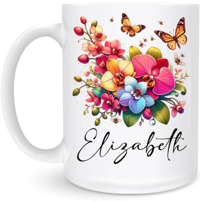 Tazza Da Caffè In Ceramica Orchid Latte Thè Mug Personalizzata Tazza Mug Ceramica Con Manico Grande Tazza Personalizzata 330Ml