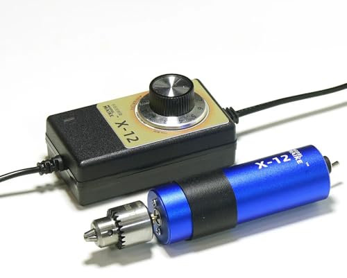 LeTkingok Mini Taladro Manual para Fabricación de Modelos X-12, Velocidad Ajustable, Montaje y Perforación de Modelos, Rango de Sujeción de Herramientas Especiales de 0,3-4MM