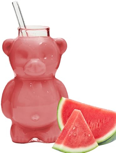 2 Stuck Bear Tasse, 300 ml Glas-Espressotassen, Trinkkaffeebärgläser, Espresso, Bier, Tee, Saft, für Espresso, Milchtee