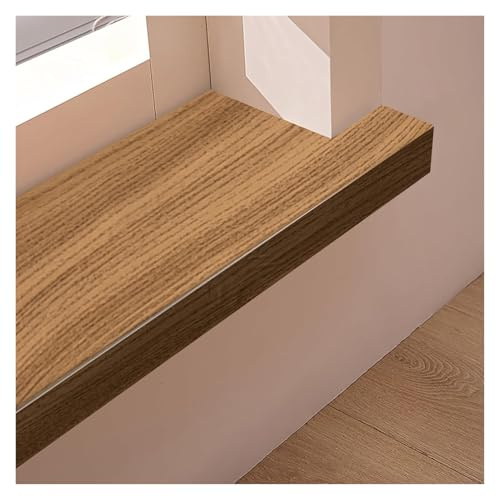 APMOE Davanzale Interno Finestra, Davanzale per Finestra in PVC Impermeabile Copri Davanzale Interno, Davanzali Interni su Misura, Venature del Legno Copridavanzale con Naso(J,10 cm x 100 cm)