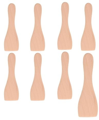 SOS Accessoire Lot de 8 pelles en bois pour Poêlon, spatules raclette Raclette, gril, Wok AS306003 TEFAL