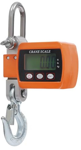 SICHENSH Tragbare Digitale Kranwaage, Elektronische Hängewaage, Kofferwaage Digital mit LCD-Bildschirm, 1110lbs Digital Hängewaage, Digitale Gepäckwaage für Materiallager, Kaiwägung (Orange)