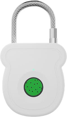 Monozoz Smart Padlock,Keyless Lock for Gym Locker - Smart Waterproof Fingerprint Rechargeable Padlock for Backpack Box Shed Travel School Wardrobe