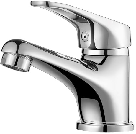 Cobbe Wasserhahn bad für Badezimmer, Waschtischarmatur Wassersparen, Waschbecken Armaturen für kaltes und heißes Wasser, Chrom