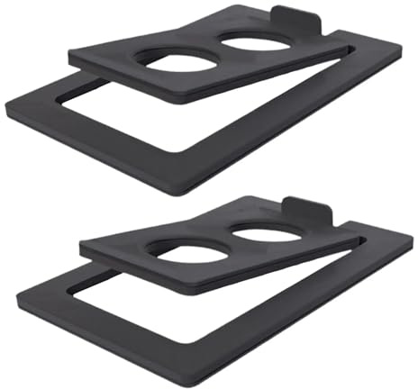 Lautsprecher Ständer 2 Stück geneigte Desktop-Lautsprecherständer, Metall-Tisch-Lautsprecherständer for Studio-Lautsprecher, Laptop-Lautsprecher, kleine Lautsprecher, PC-Lautsprecher Boxenständer(Blac