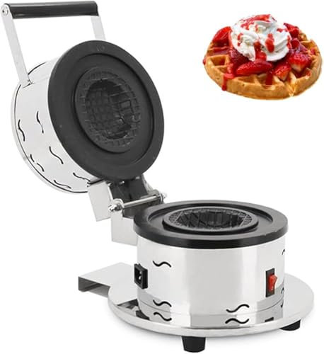 Machine à Hamburger Et Gaufrier, Gaufrier Rond électrique Commercial, Chauffage Double Face, Contrôle Précis De La Température, Chauffe-Beignets pour Usage Domestique Et Cuisine,N