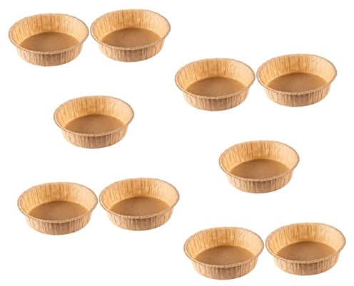 Gatuida 10 Piezas Moldes De Papel Redondos Desechables Para Hornear Pasteles Molde Para Pasteles Resistentes Al Calor De Papel Para Hornear