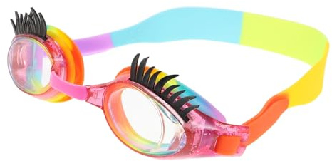 UPKOCH Lunettes de Natation Garçon Fille avec Cils Colorées Anti-buée et Étanches Confortables pour Piscine et Plage Design Ludique pour Garçons et Filles