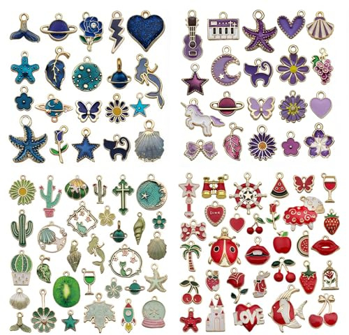 CasaMoments Mix Charms | Mix Charms,Hochwertige Emaille Verarbeitung,Perfekt für DIY Schmuck,Vielseitig einsetzbar