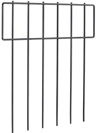 20 Pack Garden Animal Barrier Fence, Rustproof Metal Anti Digging Fence for Dogs Rabbits, Underground Garden Border Fence Panels for Outdoor Yard Lawn (13Inch Length x 16.5 Inch Height)