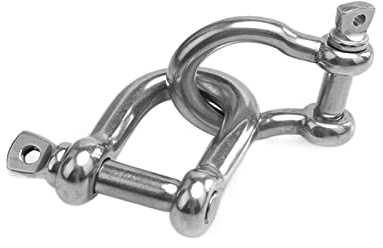 Manille en arc en acier inoxydable, Goupille de vis manille en acier inoxydable 316, type D et arc, M4-M32 for le levage marin(M25,Bow Type)