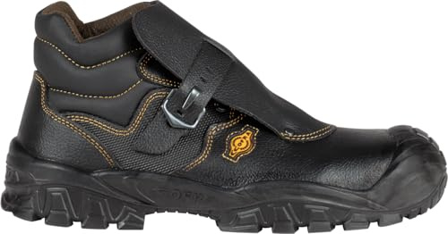 COFRA New TAGO UK S3 FO SR 44 Taglia 44 Scarpa da Saldatore Antinfortunistica in Pelle Protezione dei Lacci Fibbia Regolabile Puntale e Lamina