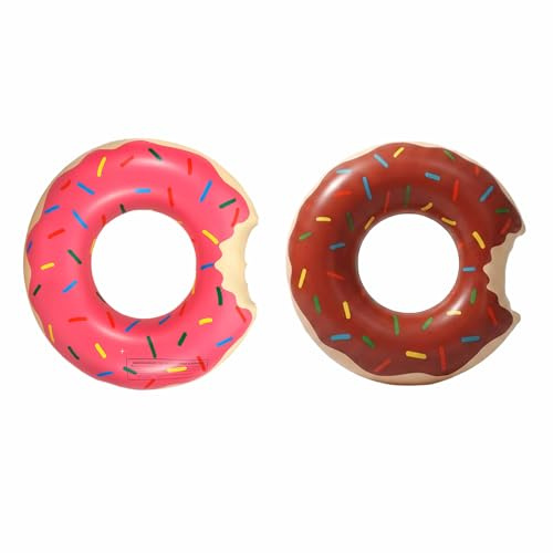 Schwimmreifen - 2 Stück Aufblasbare Donut Schwimmringe 85cm Für Jugendliche Ab 16 Jahren Und Erwachsene, Pool Schwimmring Wasserspielzeug Für Sommerpool, Poolparty, Strandurlaub, Urlaub Und Garten