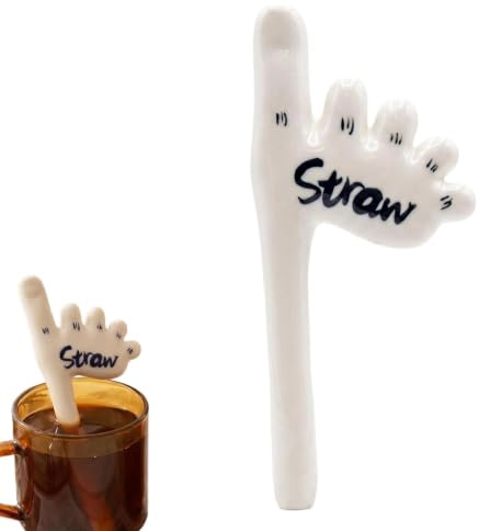 Bicchiere in ceramica a forma di piede, cannuccia per dita dei piedi, riutilizzabile, umoristica fatta a mano, design da tavola, bicchieri per feste per adulti, picnic all'aperto, accessorio per