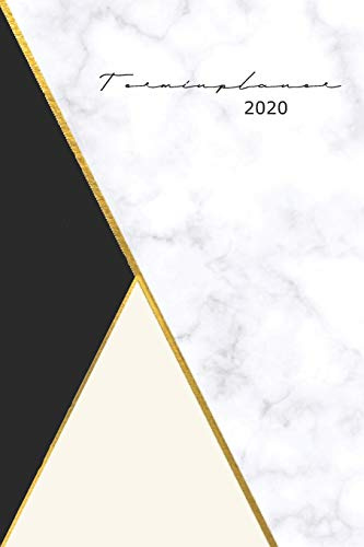 Terminplaner 2020: Wochenplaner | Kalender Taschenkalender und Terminkalender für das neue Jahr |Termine selbst gestalten planen und organisieren| a5 format| modernes marmor und gold design