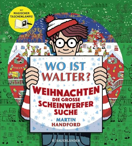 Wo ist Walter? Weihnachten – die große Scheinwerfersuche: Mit magischer Taschenlampe │ Wimmelbuch für die Weihnachtszeit (spannende Beschäftigung für die Adventszeit)