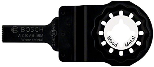 Bosch Professional Starlock - Hoja de sierra de inmersión para madera y metal, AIZ 10 AB, 10 x 20 mm