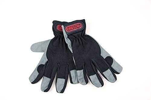 OREGON - Gants de Travail en Cuir & Tissu Extensible, Poignets Ajustables, Gants de Jardinage & Bricolage, Anti-Froid / Vent / Humidité, Anti-Coupure EPI - Taille XL