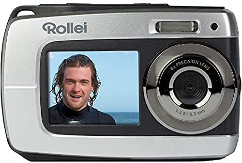 Rollei Sportsline 62 Digitalkamera (10 Megapixel CMOS Sensor, 8-Fach digitaler Zoom, 6,9 cm (2,7 Zoll) Display, HD-Video) Silber