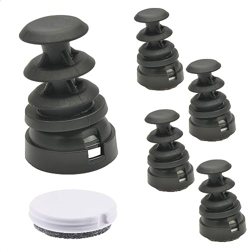 Wagner QuickClick® Stuhlgleiter wendbar Wollfilz + Kunststoff - 8tlg Set Gelenkgleiter zum Einstecken in Rundrohre - Duo - Innendurchmesser Ø 18 mm/Außendurchmesser Ø 22 mm - Made in DE - 15832300