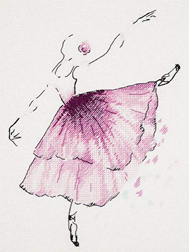 PANNA Anemone Flower Ballerina Counted Cross Stitch Kit C-1886