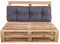 Chicreat - Juego de cojines para muebles de palés para el respaldo, 120 x 40 x 10/20 cm