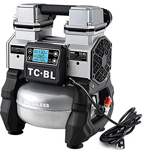 TC·BL Portable Air Compressor,110V Quiet Small Air Compressor,Lightweight and Oil free with 5L Aluminum Tank