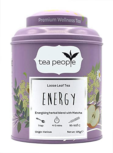 Tea People Energy, Loose Leaf Herbal Tea In A Tin Caddy, 125 g