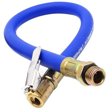 MiOYOOW Motorrad Auto Gummischlauch Luft Reifenfueller Pumpe Reifenfüller Schlauch Air Tool Ersatzschlauch für Reifenfüllpistolen 38cm