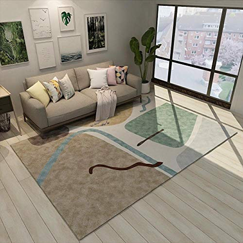 RUGMRZ Home Kristall Samt Stoff Braunes abstraktes Muster, einfach rutschfeste bodenmatten gut aussehend und langlebig 180X250cm