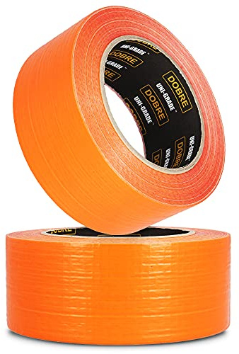 UNI-GRADE® Putzband 46 m x 48 mm Robustes Fassadenband Abdeckband Orange | Putzerband Schutzband für Innen und Außen Selbstklebend Putzkleberband | Gewebeband Wetter & UV-Beständig Klebeband Mauerband