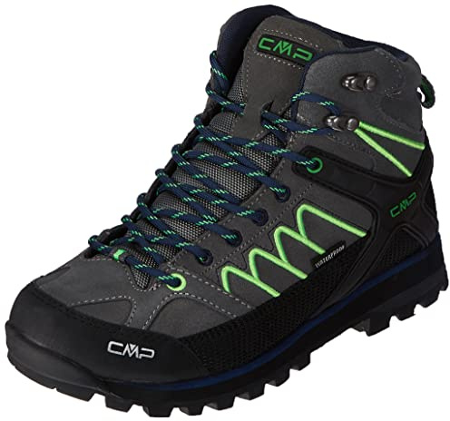 CMP Moon Mid trekking shoe wp herr promenadsko Mid-top ,Grå verde fluo, 42 EU