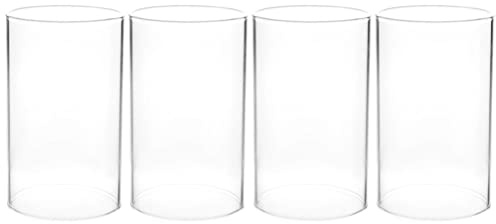 BESPORTBLE 4 Stücke Glaszylinder Glas Kerzenhalter Windlicht Glashütte Ohne Boden Ersatzglas Lampenglas für Kerzen Windlicht Zuhause Wohnzimmer Deko 20CM