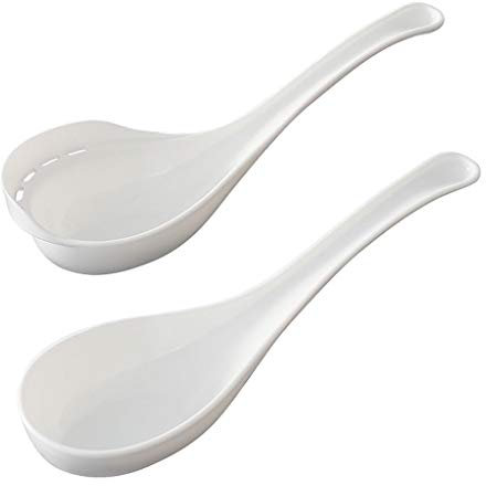 Cuillère/cuillères à soupe 2 pièces soupe Louche Passoire maison cuillère en plastique Couverts Batterie de cuisine Serving long manche cuillère cuisson Set ustensiles for Hotpot Petites Cuillères/Cui