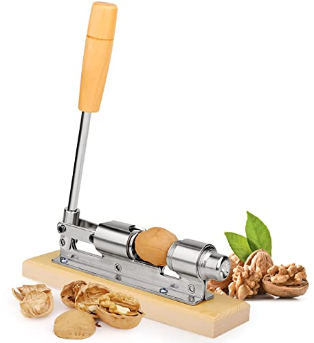 ChromLives Walnussknacker Nussknacker Nußknacker Walnusszange Mit Holzbasis Griff Walnüsse Öffnen Werkzeug für Walnüsse, Kastanien, Pekannüsse, Haselnüsse, Mandeln, Paranüsse