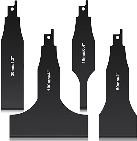 Halaron Reciprocating Saw Saber Blade,Heavy Duty Carbon Steel Scraping Tool Attachment Blades for Reciprocating Saws- Multifunctional Carbon Steel Tile Ground Mud Wall Duty(4Pack)