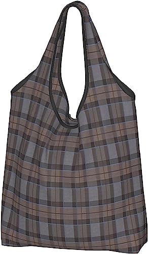 IUBBKI Wiederverwendbare Einkaufstüten für die Küche, Fraser Hunting Tartan Plaid, Einkaufstaschen, waschbar, faltbar, Tragetasche, Tragetasche, Geschenktüten, langlebig